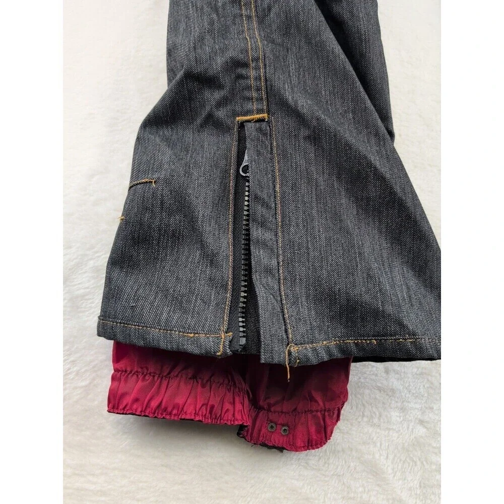 Aperture Slim Fit Denim Look Snowboard Pants 10,000 MM Waterproofing Men's Small